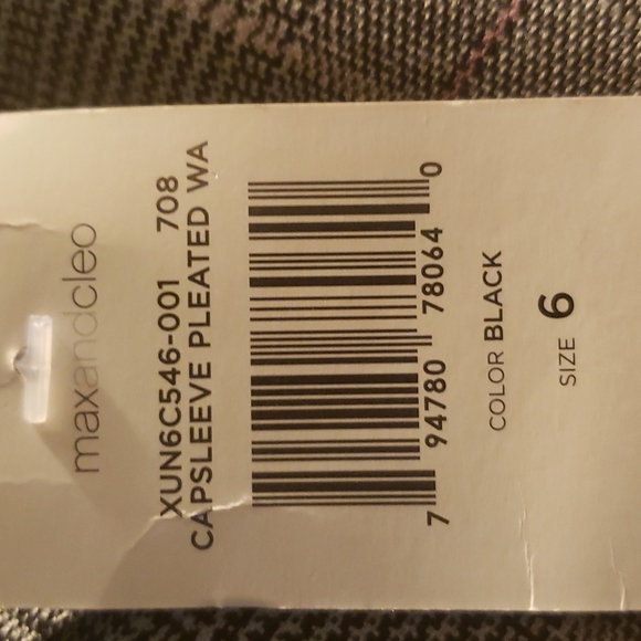 Max and Cleo Dress Size: 6 Tartan Plaid Cap Sleeve Pleated NWT New - Picture 9 of 9